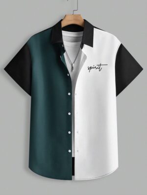 shein@v1@151 SpiritSplit Colorblock Shirt